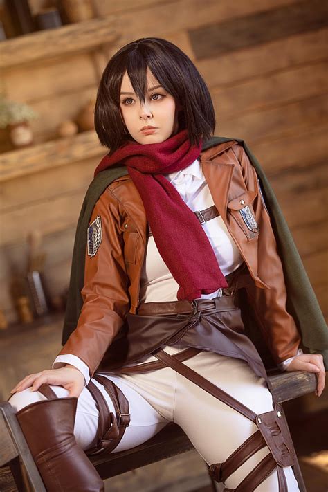 sexy mikasa cosplay|Mikasa Cosplay